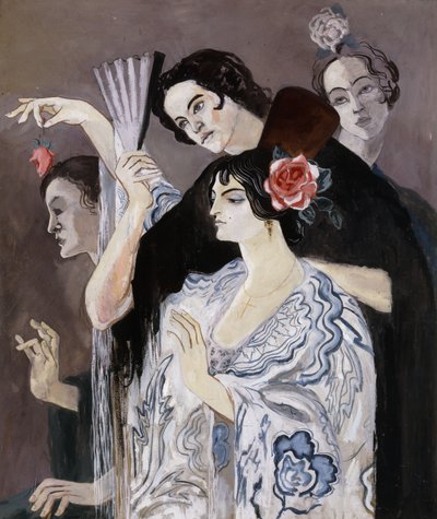 スペインの女性たち；Femmes Espagnoles, c. 1924-25（ボードにグワッシュ） 作： Francis Picabia