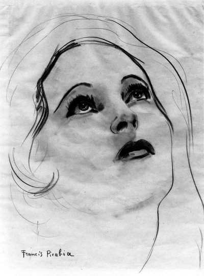 フランシス・ピカビア（1879-1953）作、紙に黒鉛鉛筆と水彩。 作： Francis Picabia