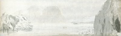 スウォンジー、1678年頃（紙に水彩、茶インク） 作： Francis Place