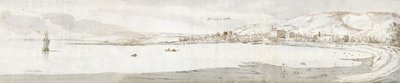 スウォンジー、1678年頃（紙に水彩、茶インク） 作： Francis Place
