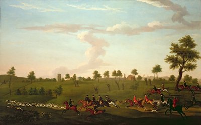 狩猟のシーン。1755-60年頃、油彩・キャンバス 作： Francis Sartorius
