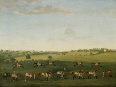チャールズ・ウォーレ・マレット卿の運動時の競走馬のひも（キャンバスに油彩） 作： Francis Sartorius