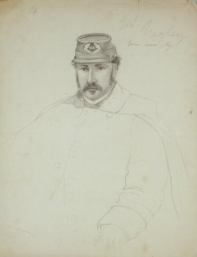 北軍のネグリー将軍 1860年頃（紙に鉛筆） 作： Francis Schell
