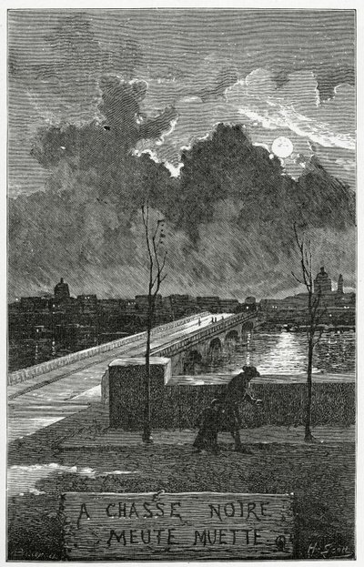 レミゼラブルのイラスト、19世紀（bw彫刻） 作： Francis & Scott, Henry Fowke