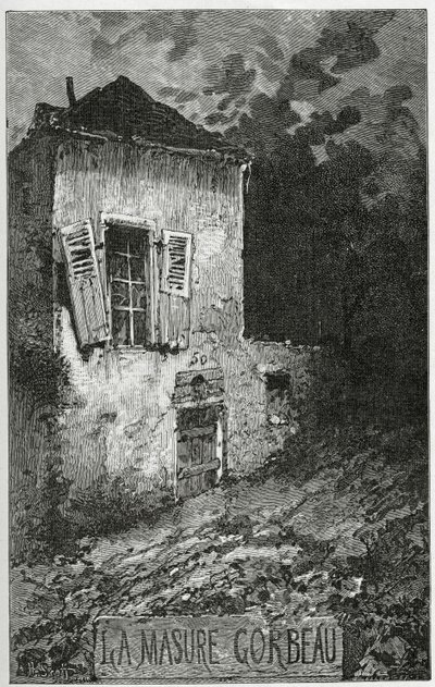 La Masure Gorbeau、19世紀（bw彫刻） 作： Francis & Scott, Henry Fowke
