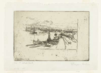 アムステルホテルから見たアムステル アムステルⅠ 作： Francis Seymour Haden (Sir) (signed by artist)