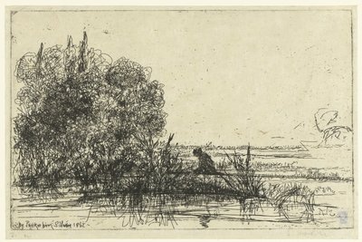 Twickenham aan de Themes トゥイッケナム教会 トゥイッケナム (オブジェクトのタイトル) 作： Francis Seymour Haden (Sir) (signed by artist)