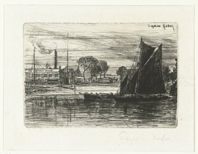 ウェスト・ロンドン・ローイング・クラブ ザ フェザーズ タバーン 作： Francis Seymour Haden (Sir) (signed by artist)