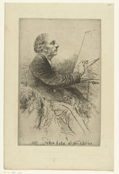 フランシス・シーモア＝ヘイデンの自画像 フランシス・シーモア・ヘイデンの肖像 No. 4 (塗装中) 作： Francis Seymour Haden (Sir) (signed by artist)