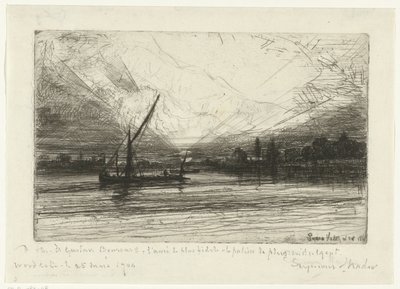 テムズ川の夕日 テムズ川の夕日 作： Francis Seymour Haden (Sir) (signed by artist)