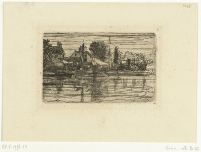 水上の村 テムズサイド 作： Francis Seymour Haden (Sir)