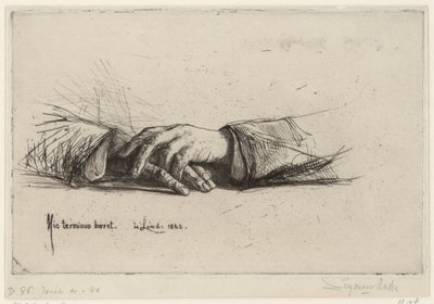 ルステンデ・ハンデン 手を組む エッチング研究（連載タイトル） 作： Francis Seymour Haden (Sir)