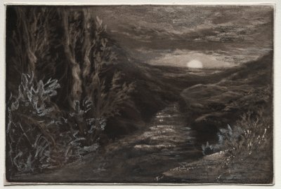 荒れ地の小川。 作： Francis Seymour Haden