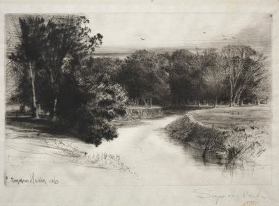 アイルランドの日没、1863年。 作： Francis Seymour Haden