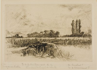 水の牧草地 作： Francis Seymour Haden