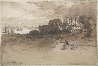 エセックス農場、1874年。 作： Francis Seymour Haden