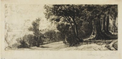 早朝、リッチモンド公園 作： Francis Seymour Haden