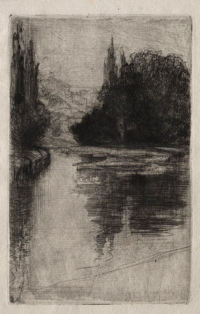 夕方、1864。 作： Francis Seymour Haden
