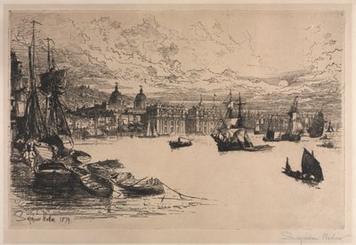 グリニッジ。 作： Francis Seymour Haden