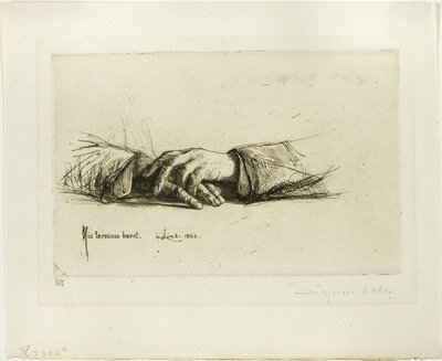 手を組む 作： Francis Seymour Haden