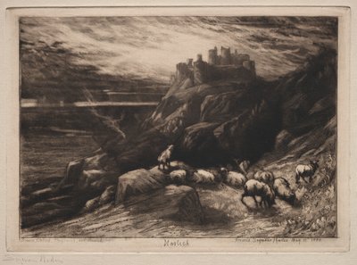 ハーレック、1880年。 作： Francis Seymour Haden