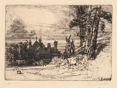 ホースリーズハウス、ウィレスリー、1865年。 作： Francis Seymour Haden