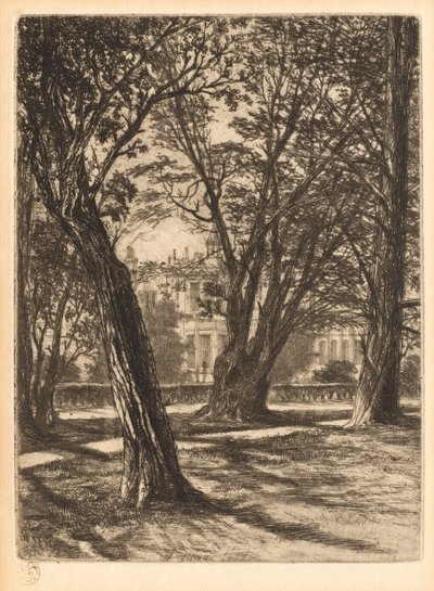 ケンジントンガーデンズ、No。1小皿、1859。 作： Francis Seymour Haden