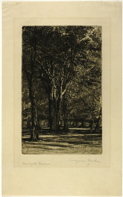 Kensington Gardens, No. II (大皿) 作： Francis Seymour Haden