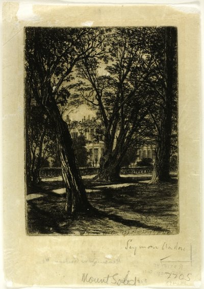 Kensington Gardens, No. I (小皿) 作： Francis Seymour Haden
