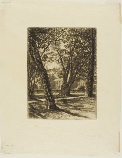 Kensington Gardens, No. I (小皿) 作： Francis Seymour Haden