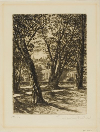 Kensington Gardens, No. I (小皿) 作： Francis Seymour Haden