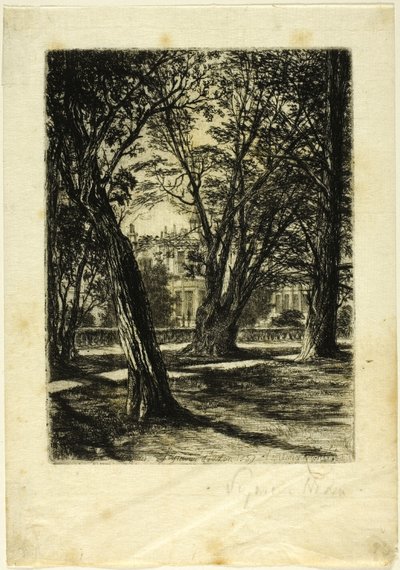 Kensington Gardens, No. I (小皿) 作： Francis Seymour Haden