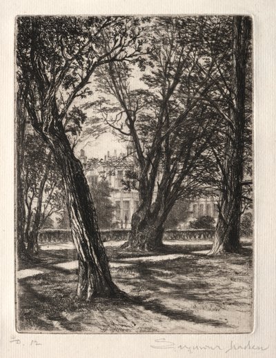 ケンジントンガーデンズ、スモールプレート、1859年。 作： Francis Seymour Haden