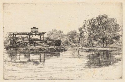 キュー、1864年。 作： Francis Seymour Haden