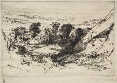 ナイン バロウ ダウン 作： Francis Seymour Haden