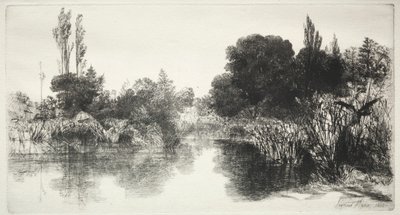 Shere Mill Pond (大皿) 作： Francis Seymour Haden