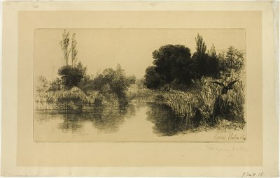 Shere Mill Pond, No. II (大皿) 作： Francis Seymour Haden