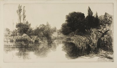 Shere Mill Pond, No. II (大皿) 作： Francis Seymour Haden
