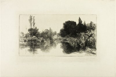 Shere Mill Pond, No. II (大皿) 作： Francis Seymour Haden