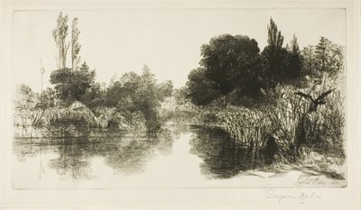 Shere Mill Pond, No. II (大皿) 作： Francis Seymour Haden