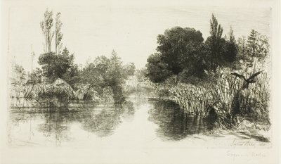 Shere Mill Pond, No. II (大皿) 作： Francis Seymour Haden