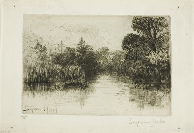 Shere Mill Pond I号（小皿） 作： Francis Seymour Haden