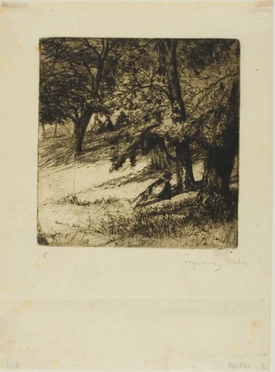 屋根の下... 作： Francis Seymour Haden