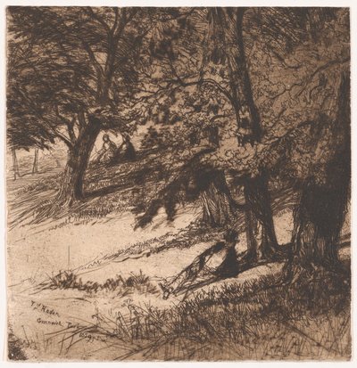 ...のカバーの下で、1859年。、1859年。 作： Francis Seymour Haden