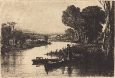 テムズ川の漁師 作： Francis Seymour Haden