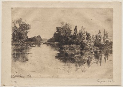 ボイルの農場の向かいにある島 作： Francis Seymour Haden