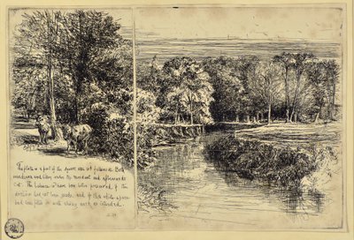 2つのロバとダンドラム川 作： Francis Seymour Haden