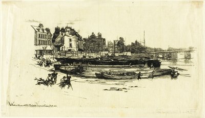 ホイッスラーの家、オールド・チェルシー 作： Francis Seymour Haden