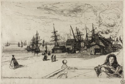 ヨットタバーン、エリス、1865 作： Francis Seymour Haden