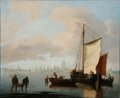 オランダの河口の風景（1組） 作： Francis Swaine